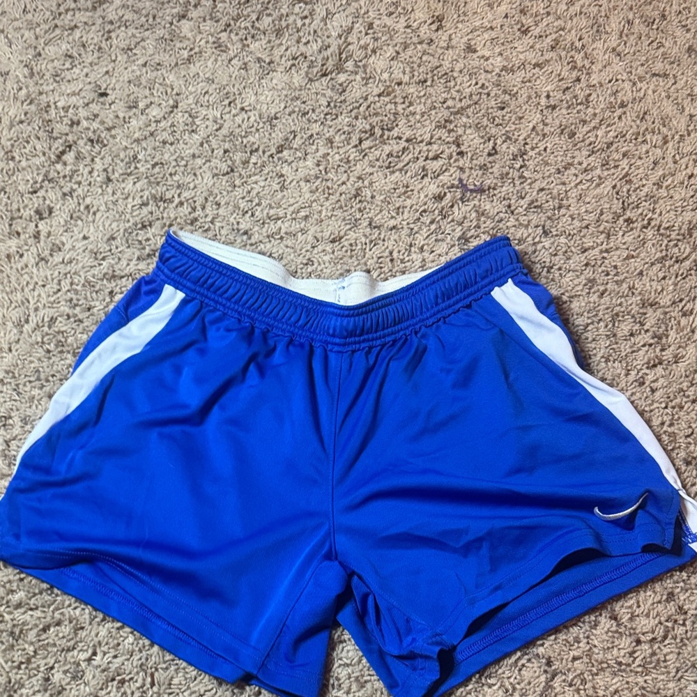 Nike Blue and White Athletic Shorts